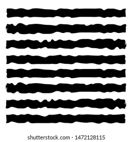 Vector illustration. Black horizontal stripes for background