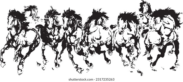 Design de vetor de logotipo de jogo de mascote de cavalo
