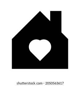 Vector illustration of black house icon. Editable color. Black silhouette. Suitable for logos, icons, ui, etc