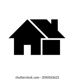 Vector illustration of black house icon. Editable color. Black silhouette. Suitable for logos, icons, ui, etc