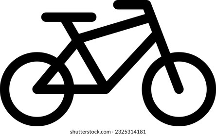 Vector illustration of black icon of a bicycle.