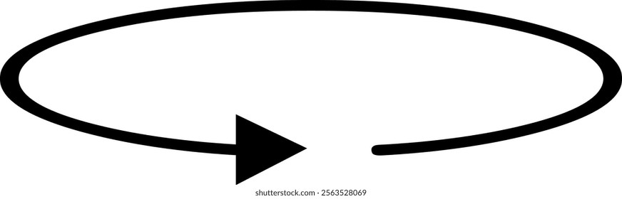 vector illustration black icon circular shape arrow
