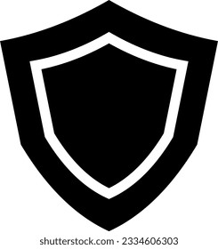 Vektorgrafik eines schwarzen Symbols eines Schildes.