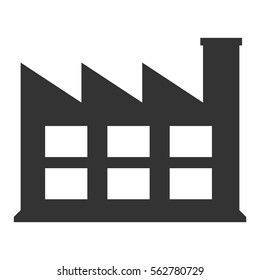 Vector Illustration with Black Industry Icon
