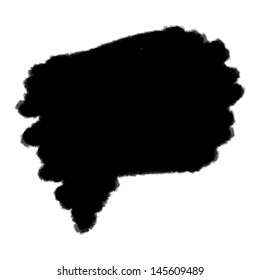 Vector - Illustration of a black ink with a word bubble for text insertion