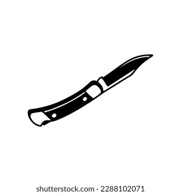 vector illustration of black knife