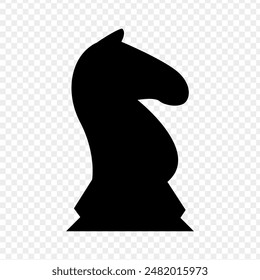 Vector illustration of Black knight on transparent background