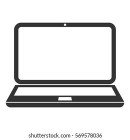 Vector Illustration of Black Laptop Icon
