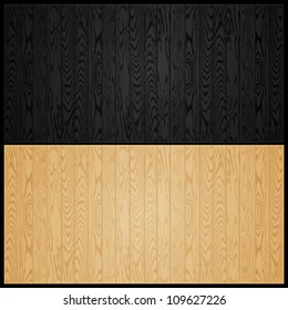 vector illustration of black and light wooden texture background