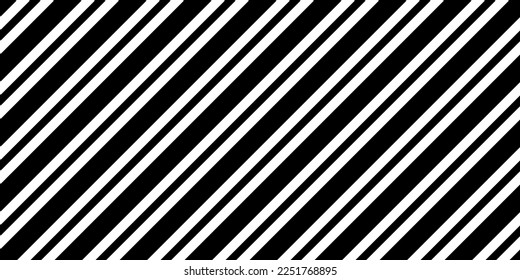 Vector illustration of black line on white color background. Design of different diagonal stripe seamless pattern for web, site, banner, poster, print