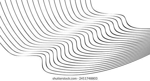 Vector Illustration of the black line of a white background