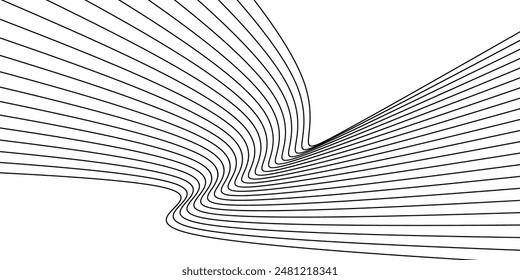 Vector Illustration of the black line of a white background