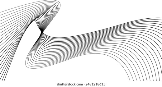 Vector Illustration of the black line of a white background