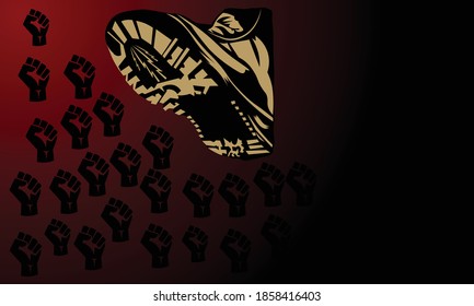 A vector illustration of  Black Lives matter Protest artwork 