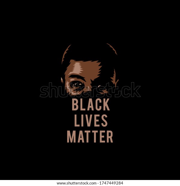 Vector illustration of black lives matter,\
isolated on black\
background
