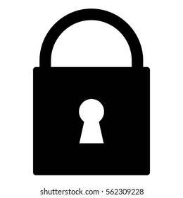 Vector illustration of black lock icon