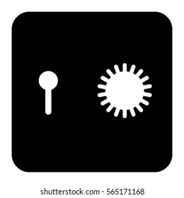 Ilustración vectorial del icono de bloqueo negro
