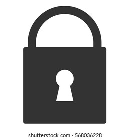 Ilustración vectorial del icono de bloqueo negro
