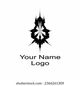 ilustración vectorial de un logotipo negro sobre un fondo blanco
