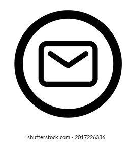 Icono de imagen vectorial del correo negro