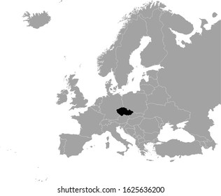 Vector Illustration Black Map Balkan Peninsula Stock Vector (Royalty ...