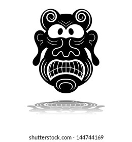 Vector illustration of a black mask