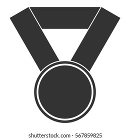 Vector Illustration of Black Medal Icon
