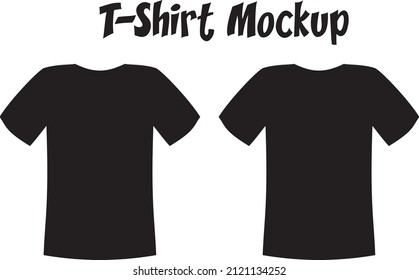 Vector illustration of black men t-shirt template
