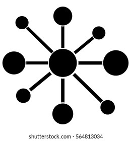 Vector Illustration with Black Molecule Icon
