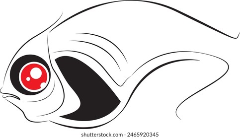 Vector illustration. Black Monster on a white Background. Cute black monster. Monsters with different emotions.