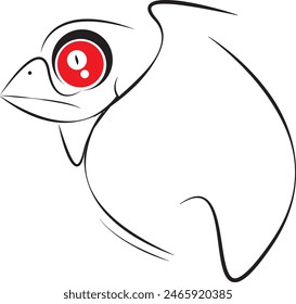 Vektorillustration. Schwarzes Monster auf weißem Hintergrund. Nettes schwarzes Monster. Monster mit verschiedenen Emotionen.