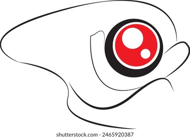 Vector illustration. Black Monster on a white Background. Cute black monster. Monsters with different emotions.