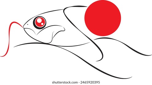 Vector illustration. Black Monster on a white Background. Cute black monster. Monsters with different emotions.