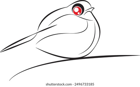 Vector illustration. Black Monster ฺBird on a white Background. Cute Black Monster. Monsters with Different Emotions.
