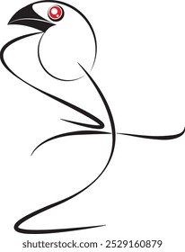 Vector illustration. Black Monster on a white Background. Cute Black Monster. Monsters with Different Emotions.