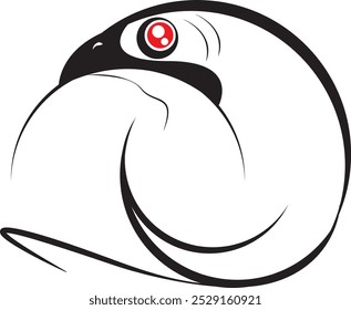 Vector illustration. Black Monster on a white Background. Cute Black Monster. Monsters with Different Emotions.