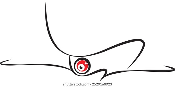 Vector illustration. Black Monster on a white Background. Cute Black Monster. Monsters with Different Emotions.