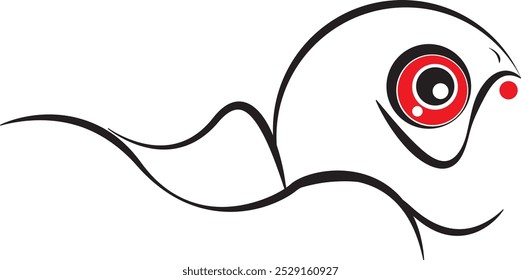 Vector illustration. Black Monster on a white Background. Cute Black Monster. Monsters with Different Emotions.