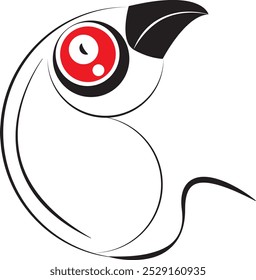 Vector illustration. Black Monster on a white Background. Cute Black Monster. Monsters with Different Emotions.