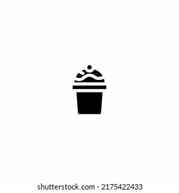 Vector Illustration of Black Muffin Icon isolated on a White Background