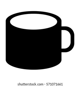 Vector Illustration of Black Mug Icon

