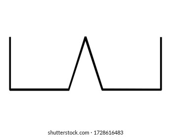 vector illustration of Black music Variable pedal mark