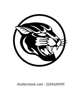 vector illustration of black panther head concept