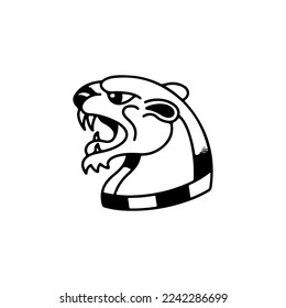 vector illustration of black panther head