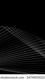 Vector Illustration of the black pattern of lines abstract background. White lines. Banner. Minimal background 