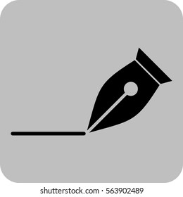 Vector Illustration of black Pen Nip Icon
