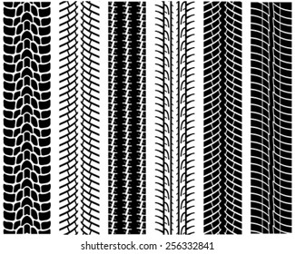 Vector Illustration Black Prints Tires Stock Vector (Royalty Free ...