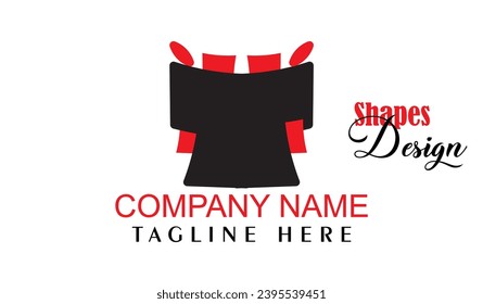 Vector illustration of a black and red ribbon with text on white background
