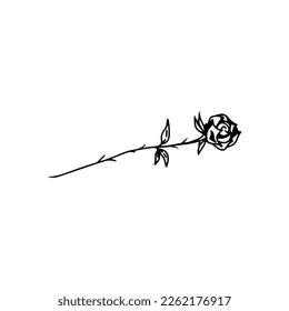 Vektorgrafik einer schwarzen Rose