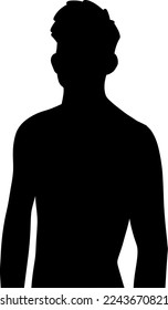 vector illustration of black shape man